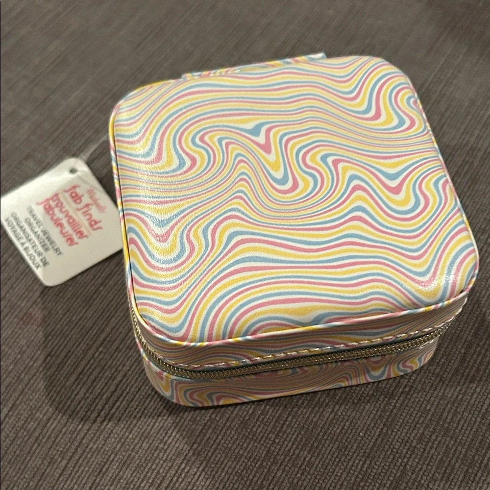 Travel Jewelry Organizer Case 60s Retro Print NWT